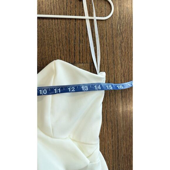 Bardot Camellia Ivory One Shoulder Strap Ruffle Sheath Dress Size US 4 1791 - Picture 6 of 11